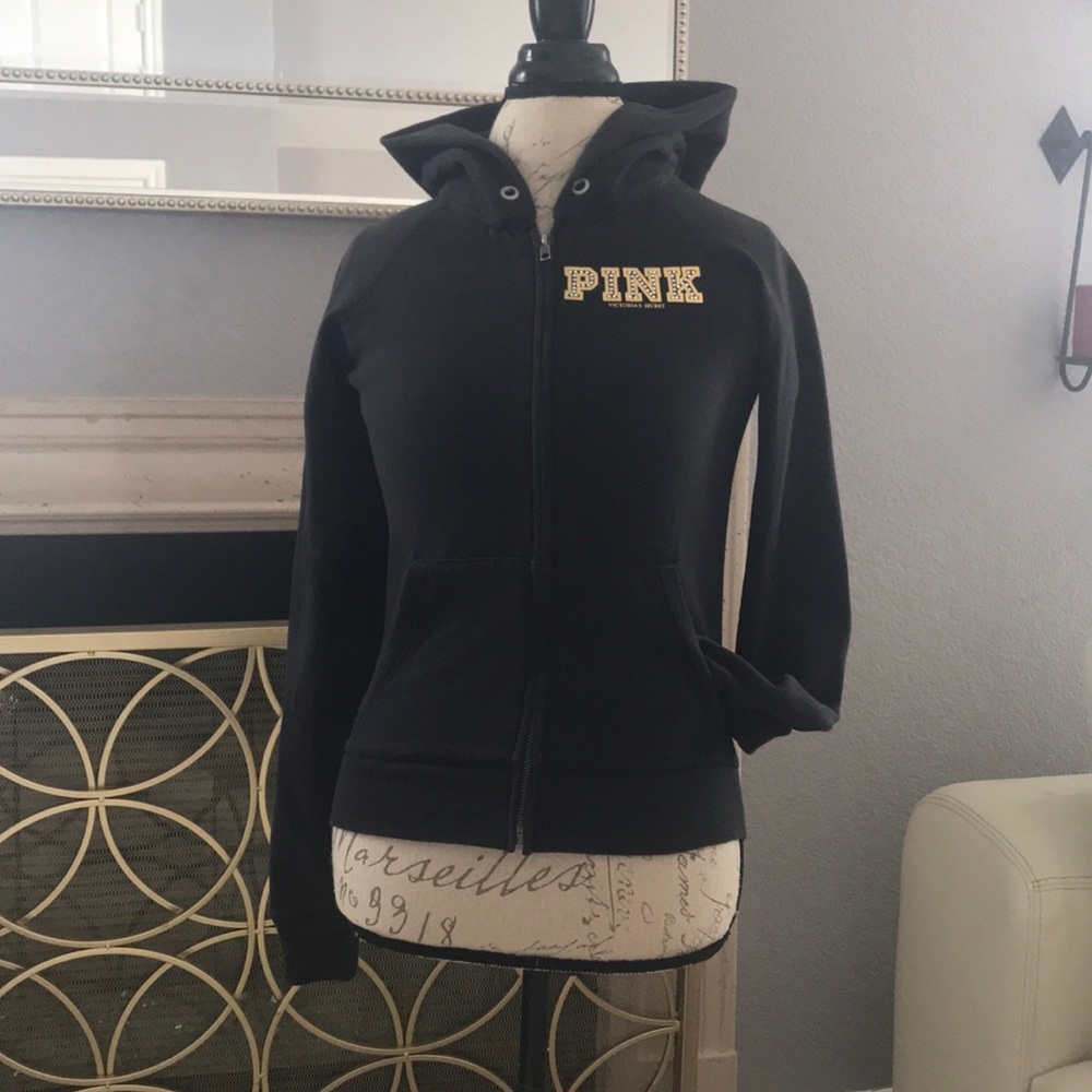 PINK UCLA Zip-up Bling Hoodie - Picture 2 of 5